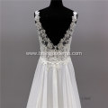 Luxury Back Hollow Out Bridal Gown Sweet Lace bridal dress flowers
